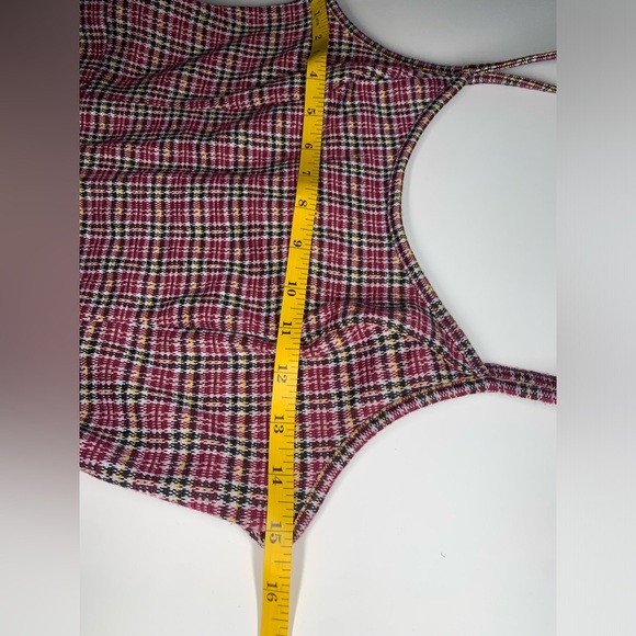 Plaid Jumpsuit Wild Fable Wide Leg Cropped Jumpsuit for Fall - Picture 10 of 11